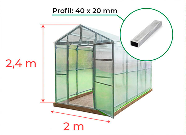 Теплица домик два метра